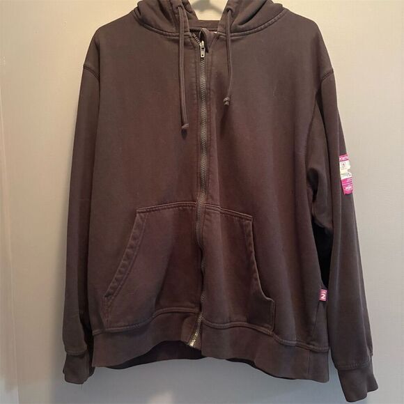 Portwest Men's XXL Utility, Flame Resistant Zip-Up Hoodie Navy Blue Workwear - Picture 1 of 6